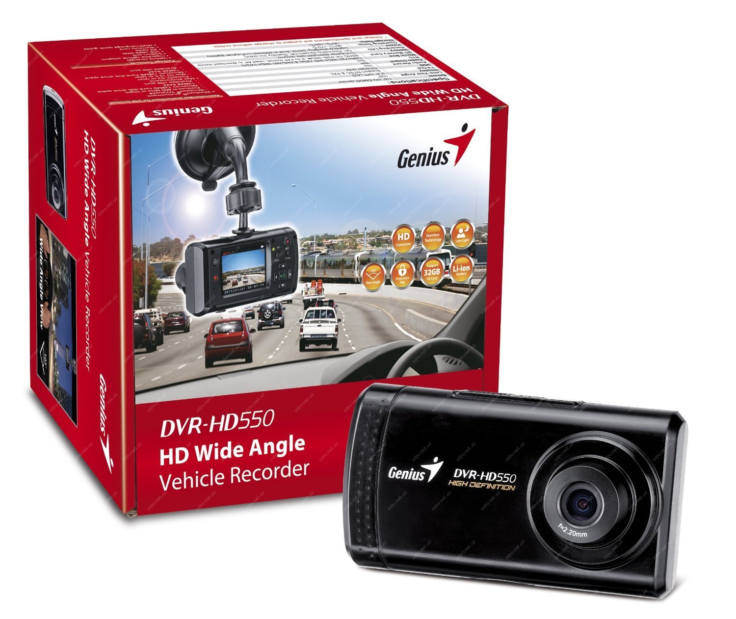 Genius digitální kamera do auta DVR-HD550 / 1MPix / HD / 2,4