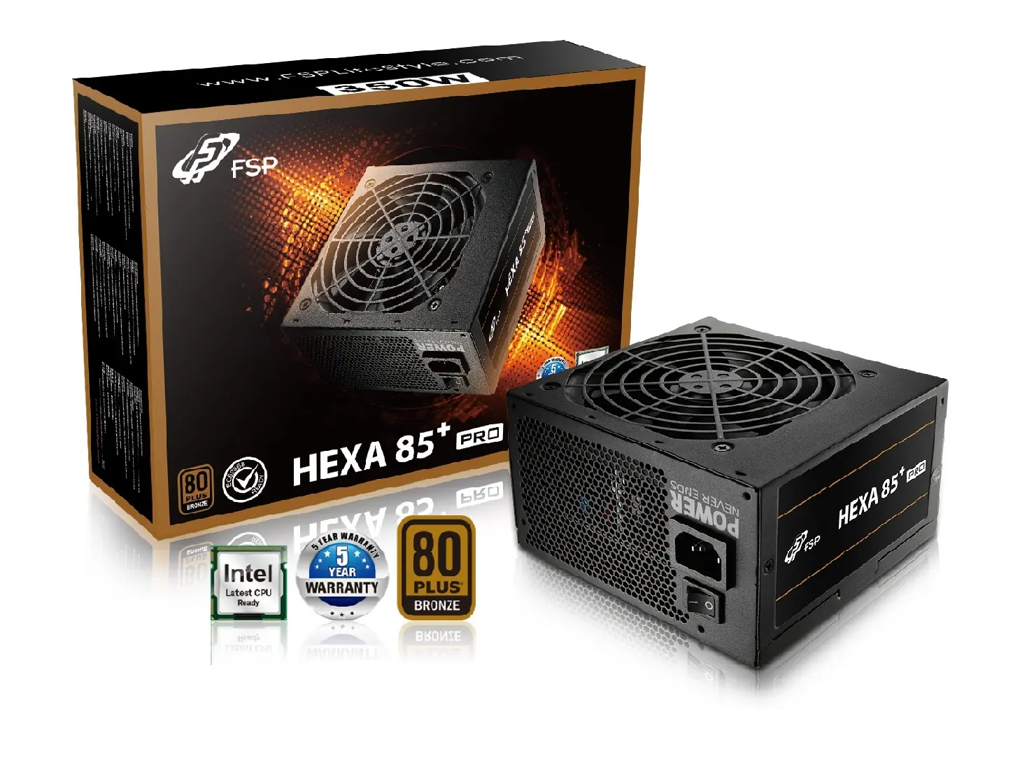 фото Блок живлення Fortron Hexa 85+ Pro 350W (PPA3505301) 1