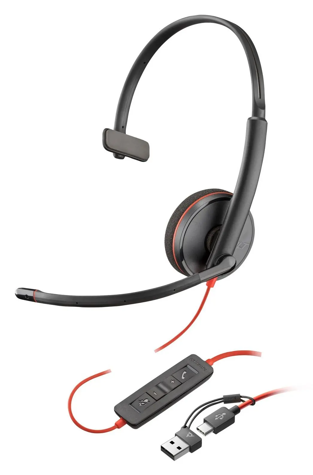фото Спеціалізована гарнітура Poly Blackwire 3210 (80S09A6) 1