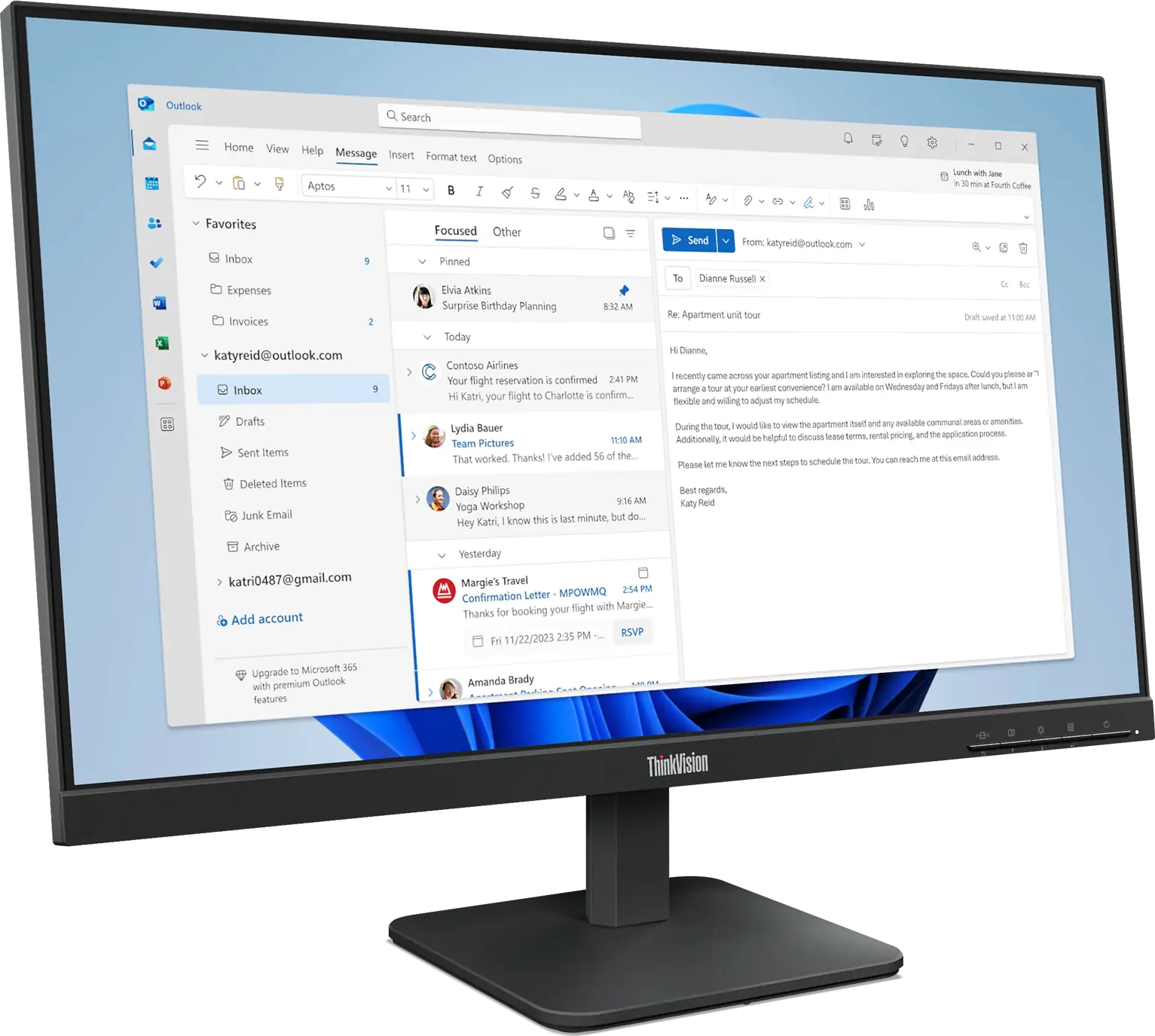 фото Монитор Lenovo ThinkVision S24e-4e (64B5KAT1EU) 3