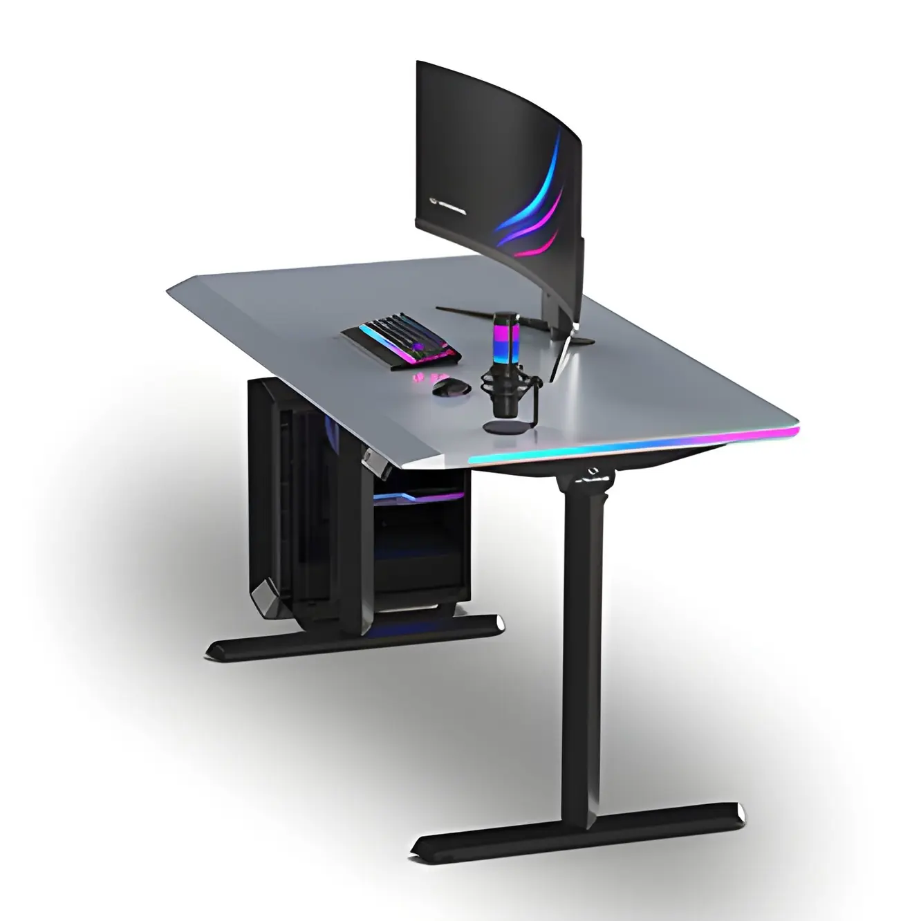 фото Геймерский игровой стол Ultradesk Quest Black/Grey 2