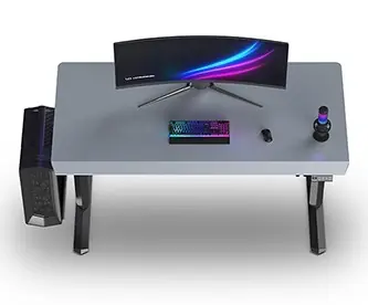 фото Геймерский игровой стол Ultradesk Quest Black/Grey 3