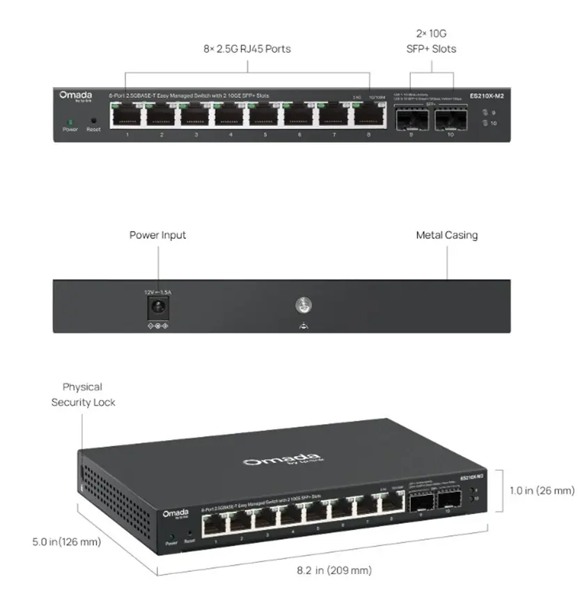 фото Маршрутизатор TP-Link Omada ES210X-M2 2
