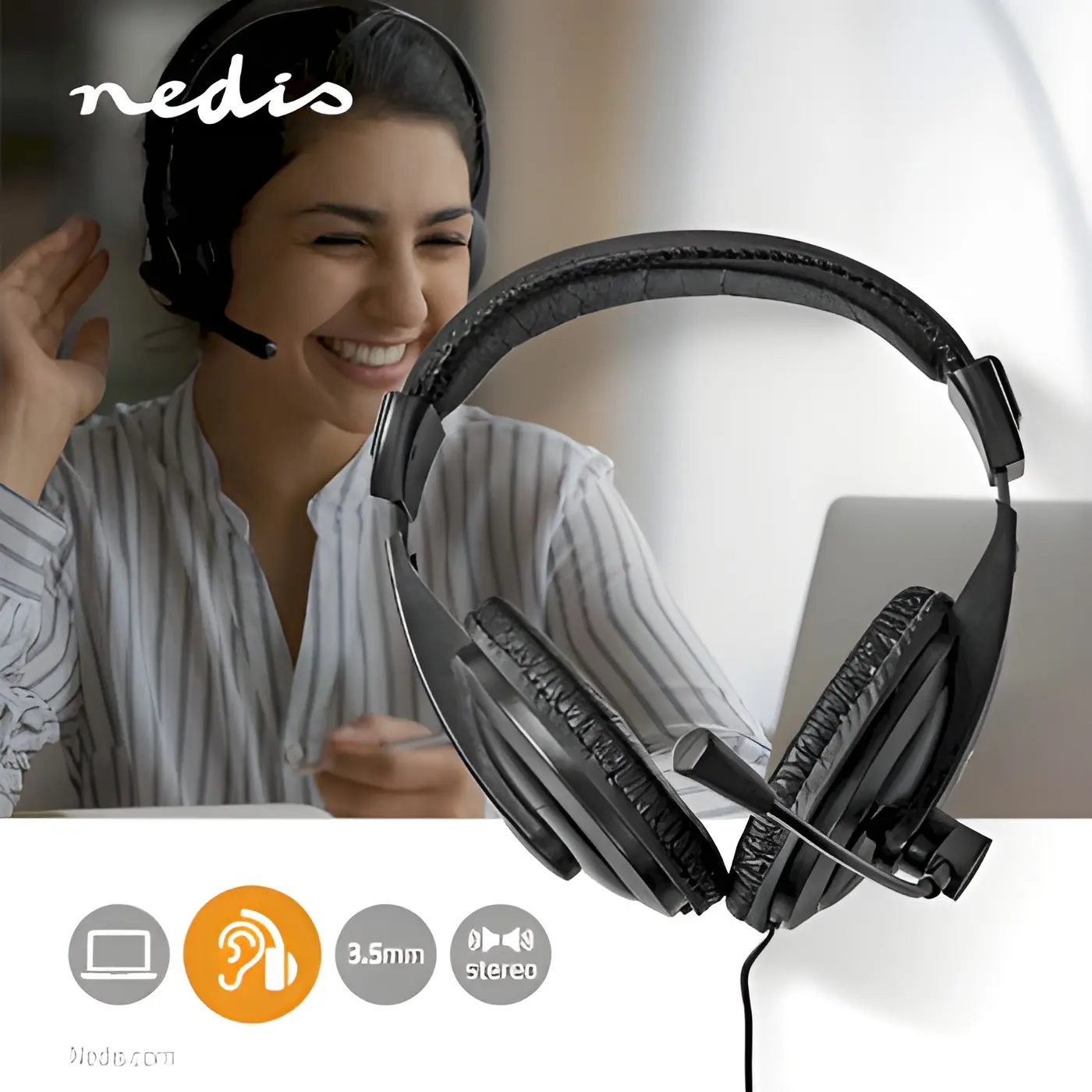 фото Наушники с микрофоном Nedis CHST210BK 1