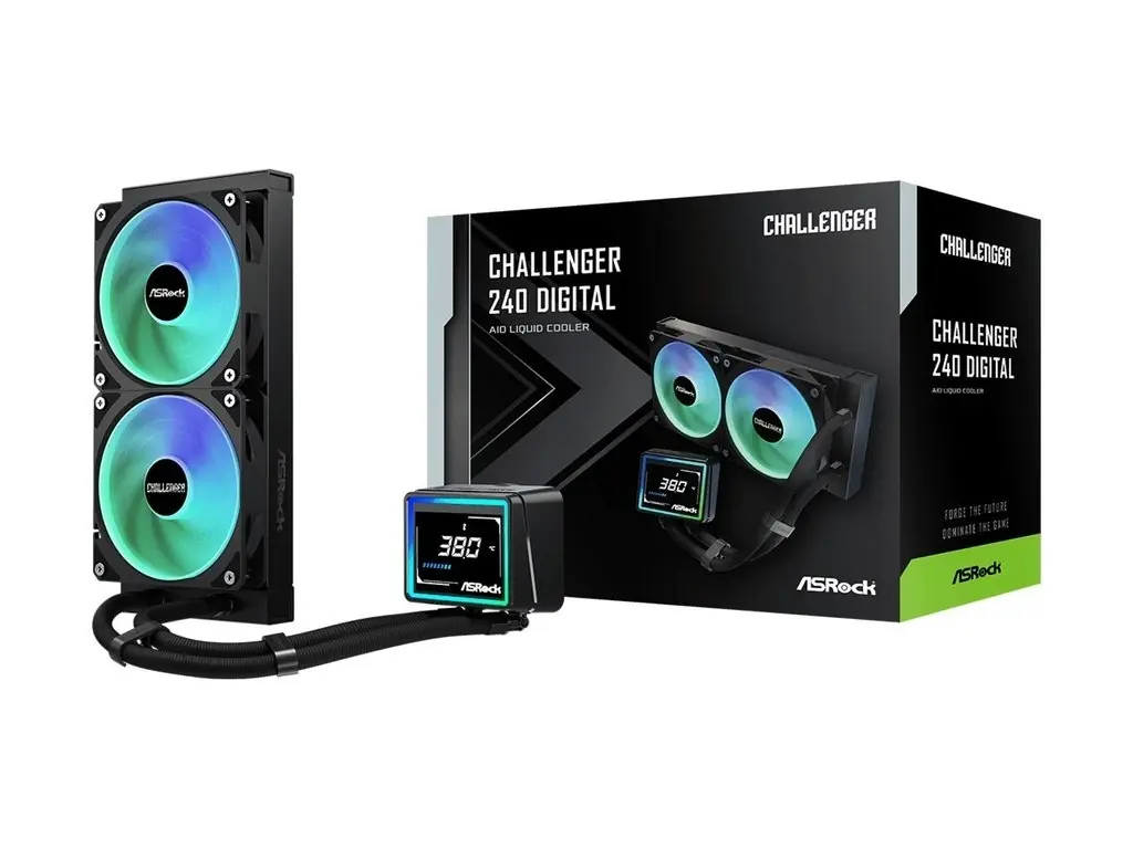 фото Водяное охлаждение ASRock Challenger 240 Digital Black 1