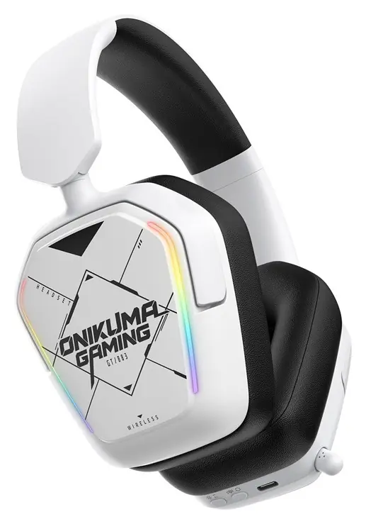 фото Навушники з мікрофоном Onikuma BT883 White 3