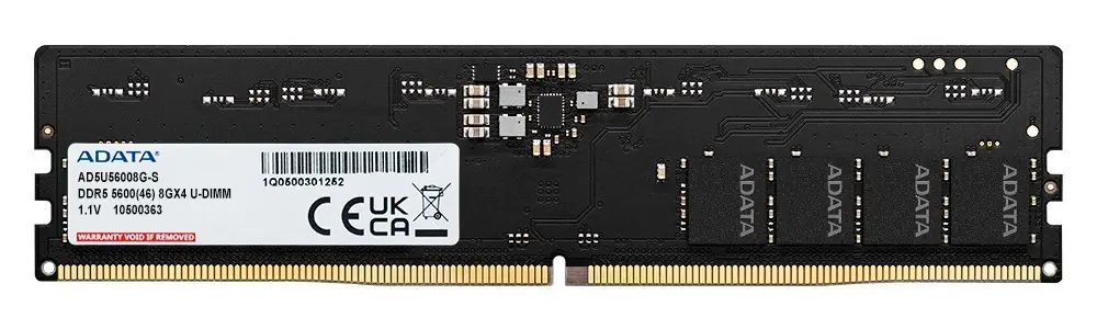 фото Память для настольных компьютеров Adata 8 GB DDR5 5600 MHz (AD5U56008G-S) 3