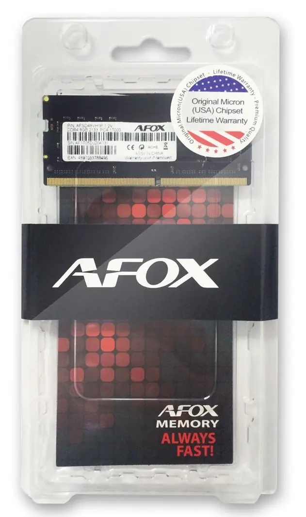 фото Память для ноутбуков Afox 8 GB SO-DIMM DDR4 2133 MHz (AFSD48VH1P) 1