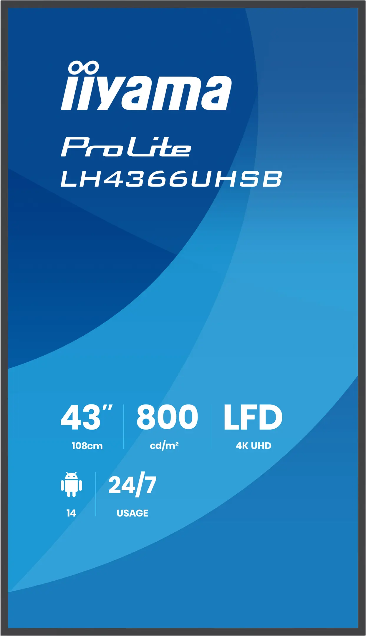 фото Информационный дисплей Iiyama ProLite LH4366UHSB-B1AG 2
