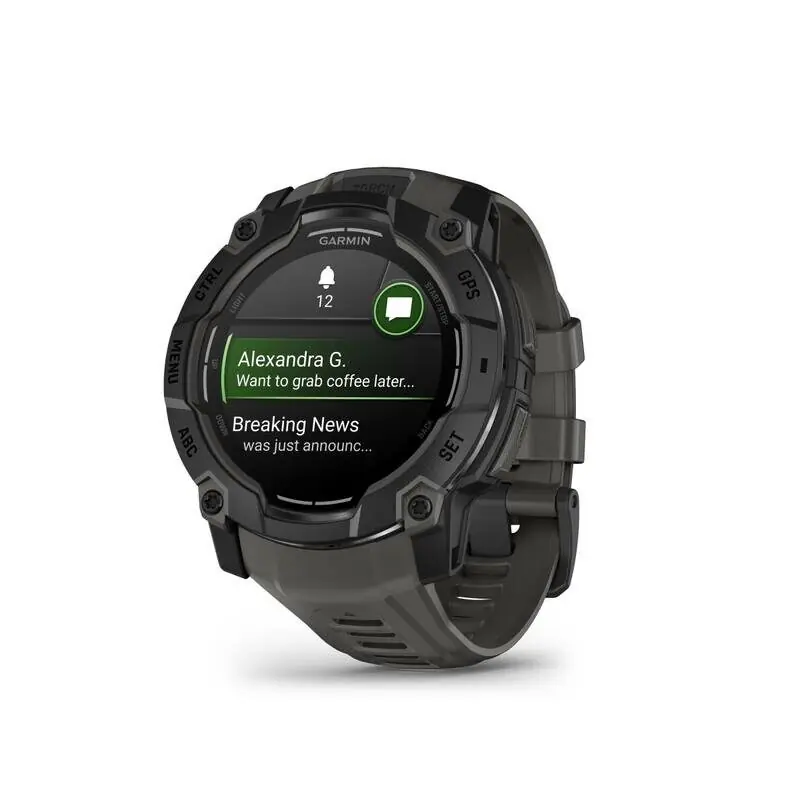 фото Смарт-годинник Garmin Instinct 3 50mm AMOLED Black with Charcoal Band (010-03020-00/40)