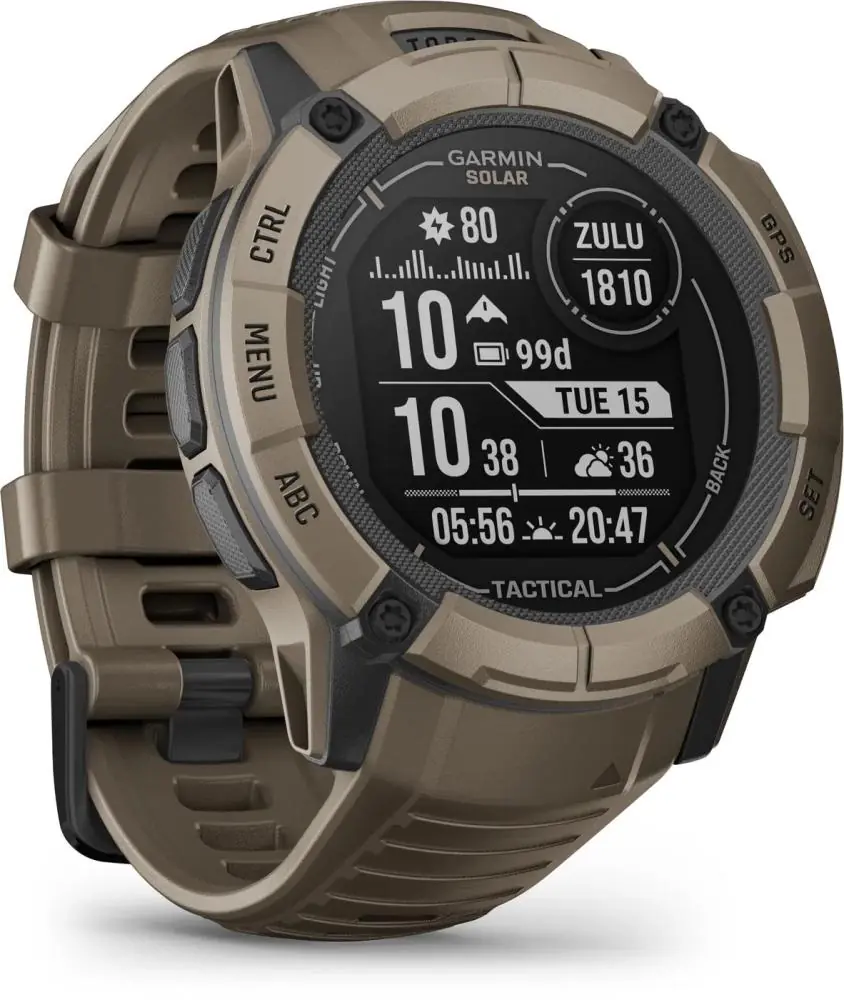 фото Смарт-годинник Garmin Instinct 2X Solar - Tactical Edition Coyote Tan (010-02805-12/02/64)