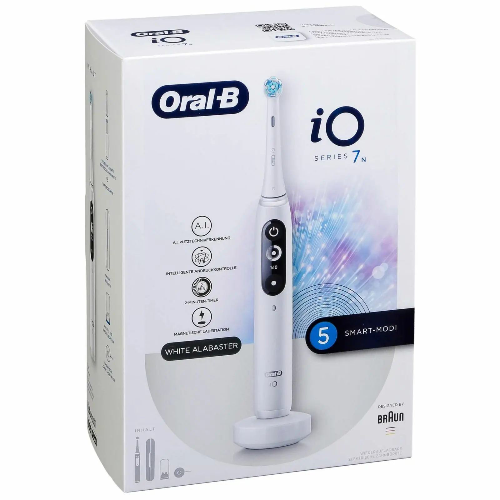 фото Електрична зубна щітка Oral-B iO Series 7N White Alabaster