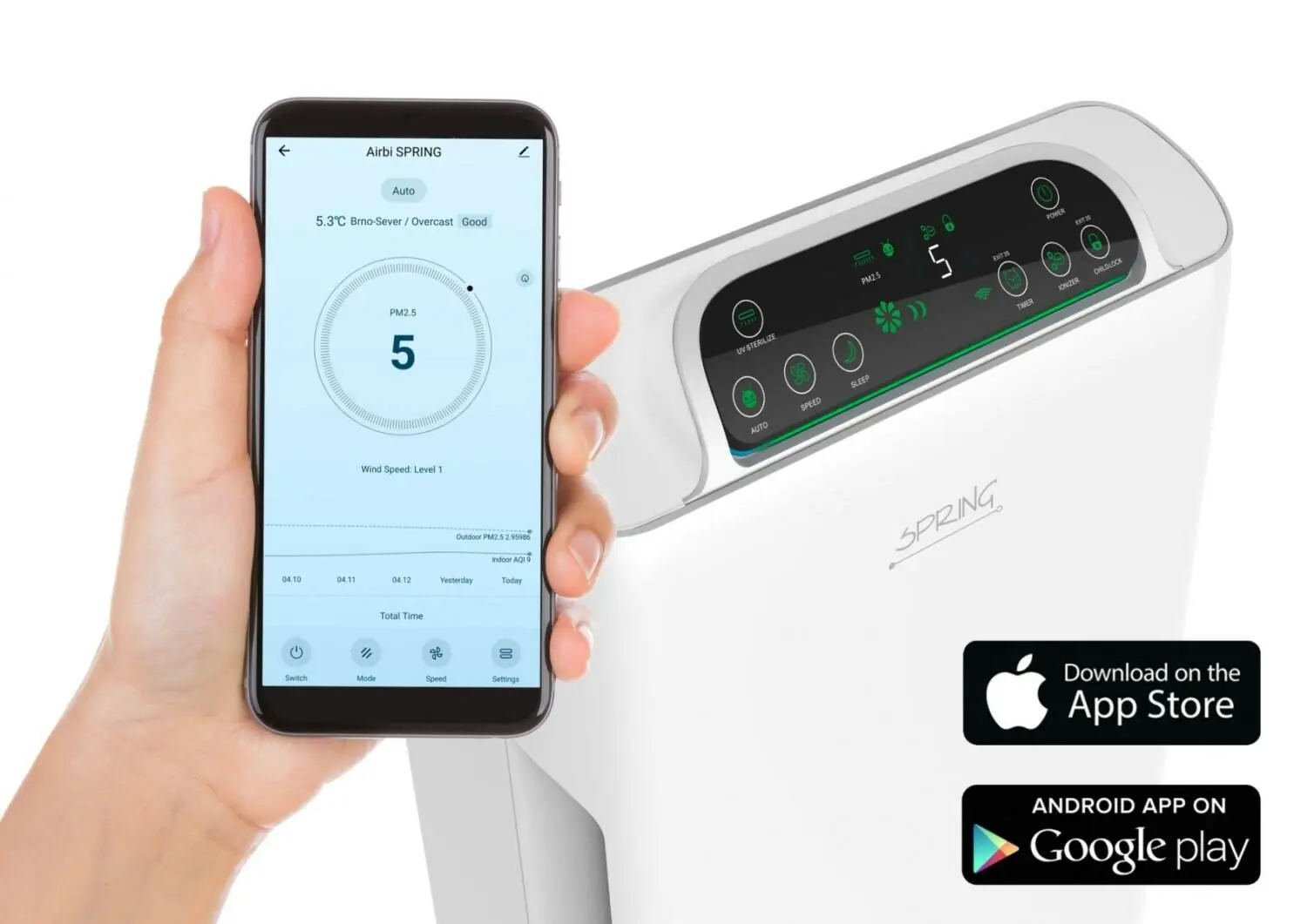 фото Очищувач повітря Airbi Spring WiFi White