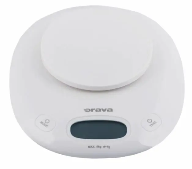 фото Ваги кухонні електронні Orava EV-14 White