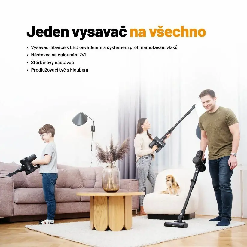 фото Вертикальний + ручний пилосос (2в1) Lauben Stick Vacuum 2in1 Pet Plus 400BC Black