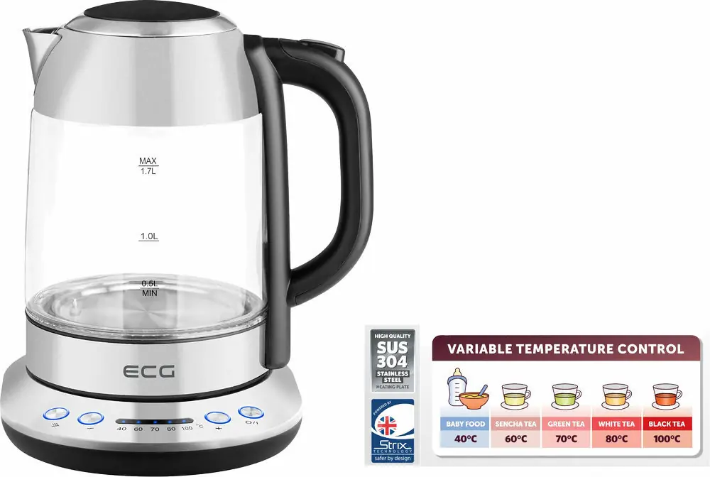 фото Електрочайник ECG RK 1781 Glass