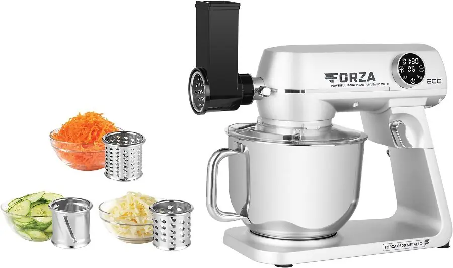 фото Кухонна машина ECG Forza 6600 Metallo Argento