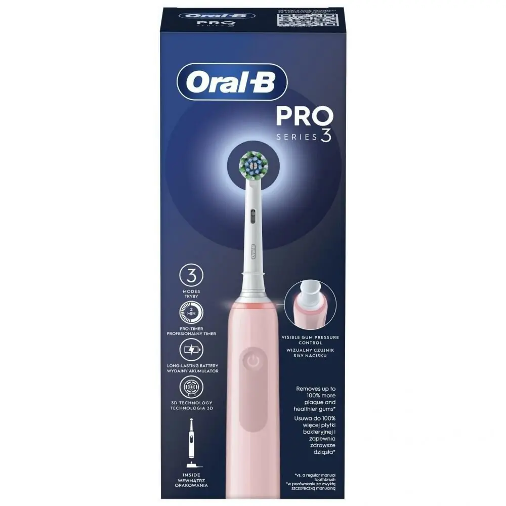 фото Електрична зубна щітка Oral-B Pro Series 3 Cross Action Pink