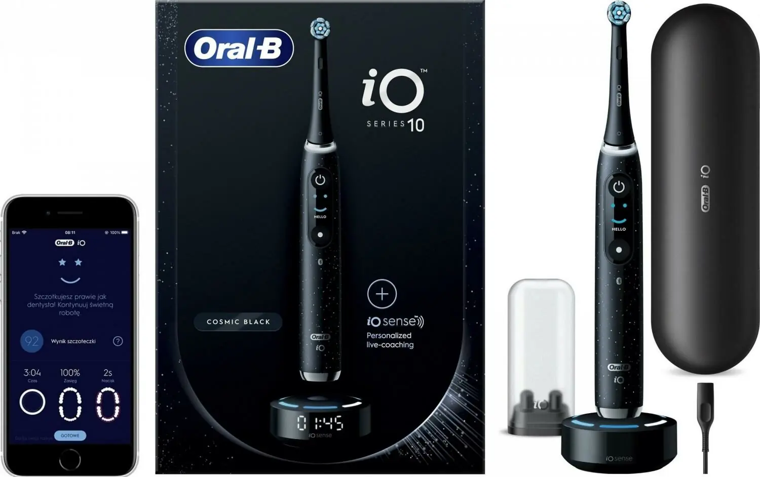 фото Електрична зубна щітка Oral-B iO Series 10 Black Onyx Luxe Edition