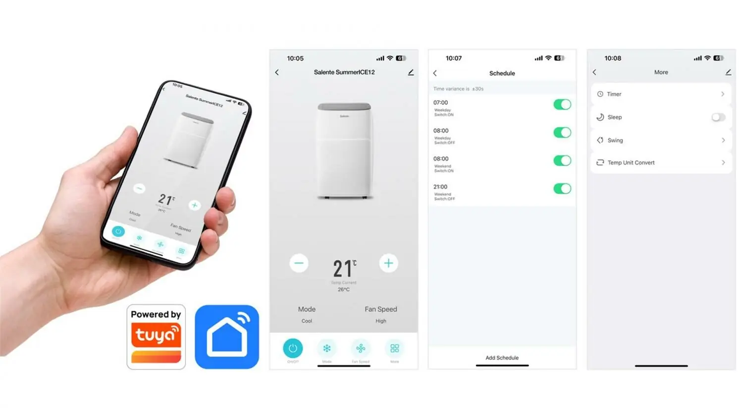 фото Кондиціонер портативний Salente Summer ICE12 White