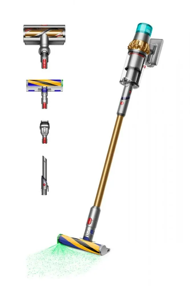фото Вертикальний + ручний пилосос (2в1) Dyson V15 Detect Absolute 2023 Yellow/Nickel (446986-01)