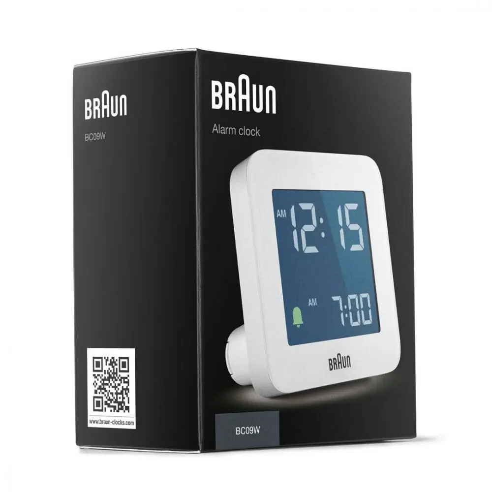 фото Настільний годинник Braun BC09 White