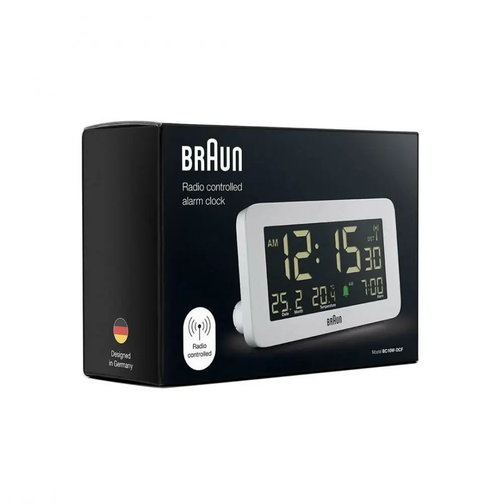 фото Настільний годинник Braun BC10 White