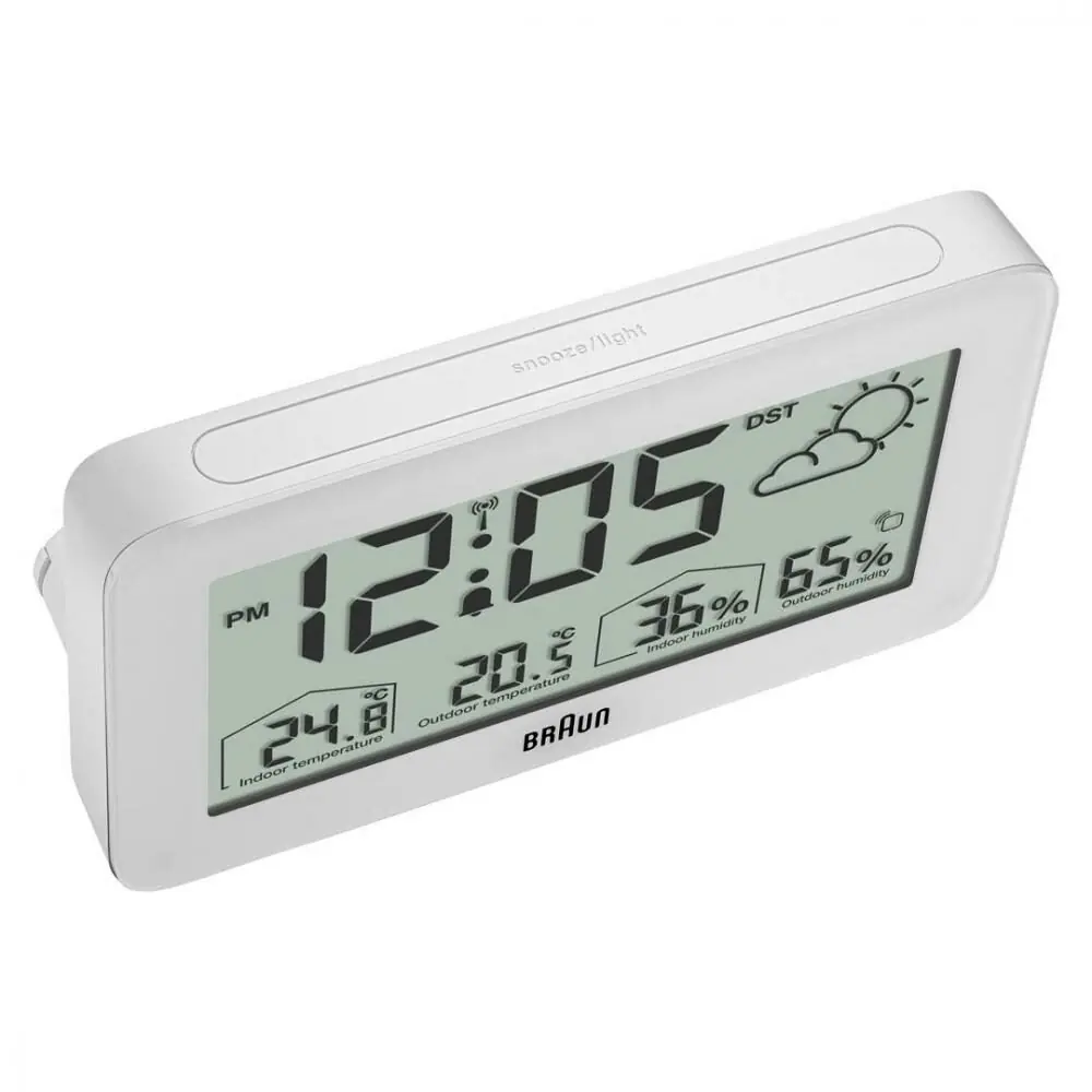 фото Настільний годинник Braun BC13 White