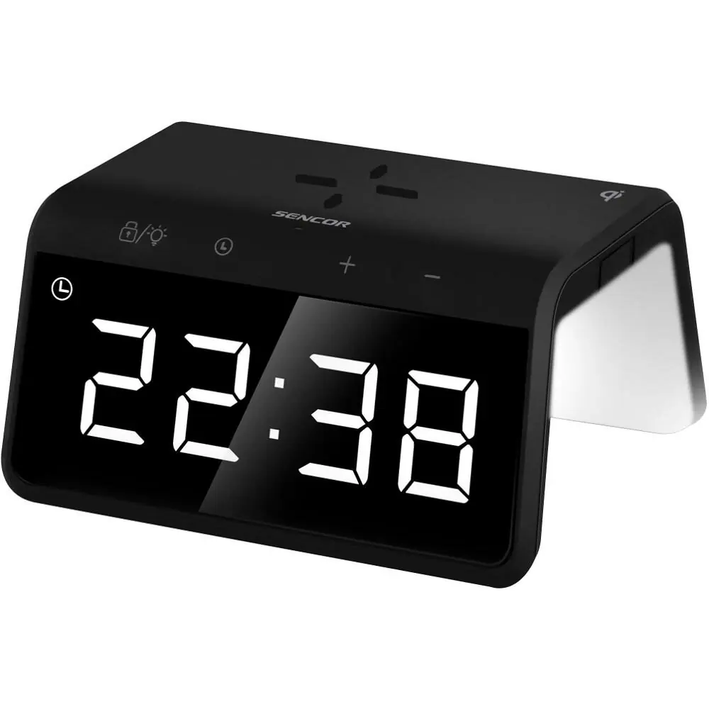 фото Настільний годинник Sencor SDC 7900 Qi Black