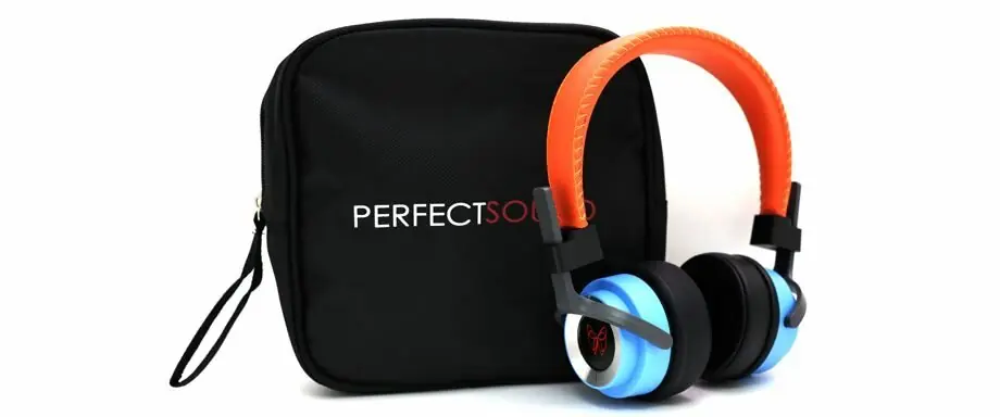 фото Навушники з мікрофоном Perfect Sound M100 Orange/Blue