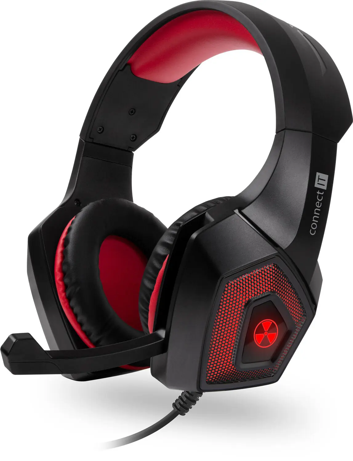 фото Навушники з мікрофоном Connect IT Battle RNBW Black/Red (CHP-5500-RD)
