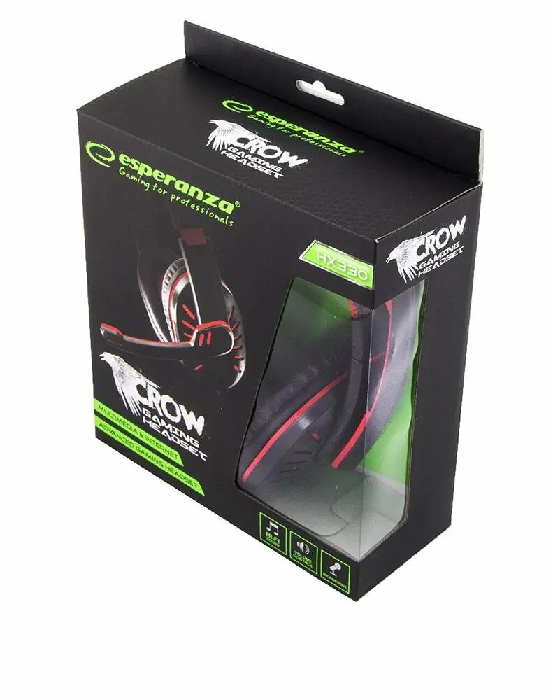 фото Навушники з мікрофоном Esperanza EGH330R Red