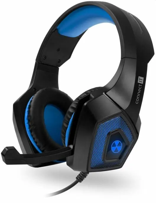 фото Наушники с микрофоном Connect IT Battle RNBW Black/Blue (CHP-5500-BL) 1