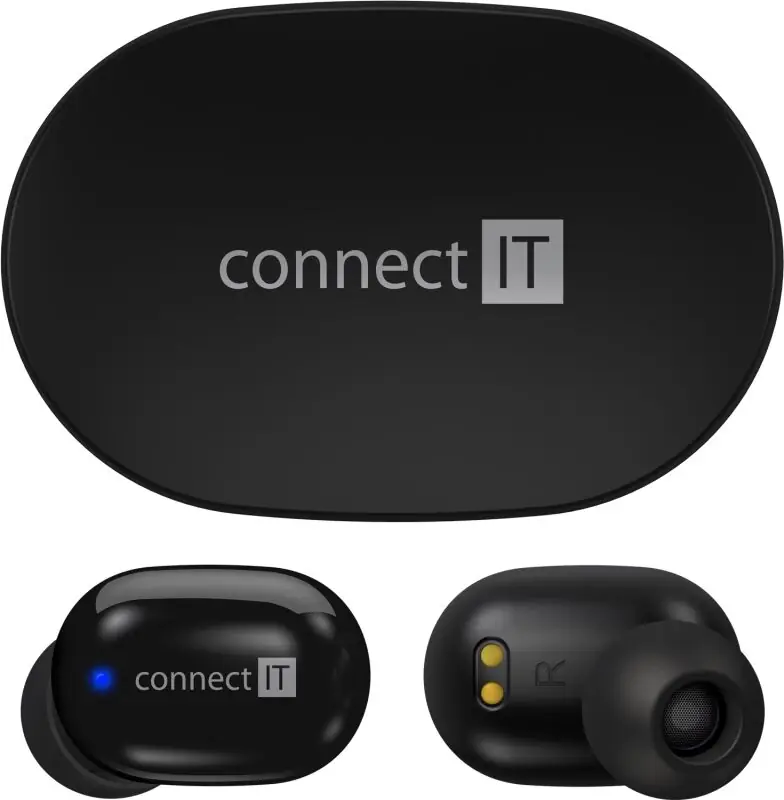 фото Навушники TWS Connect IT SensorTouch Black (CEP-7100-BK)