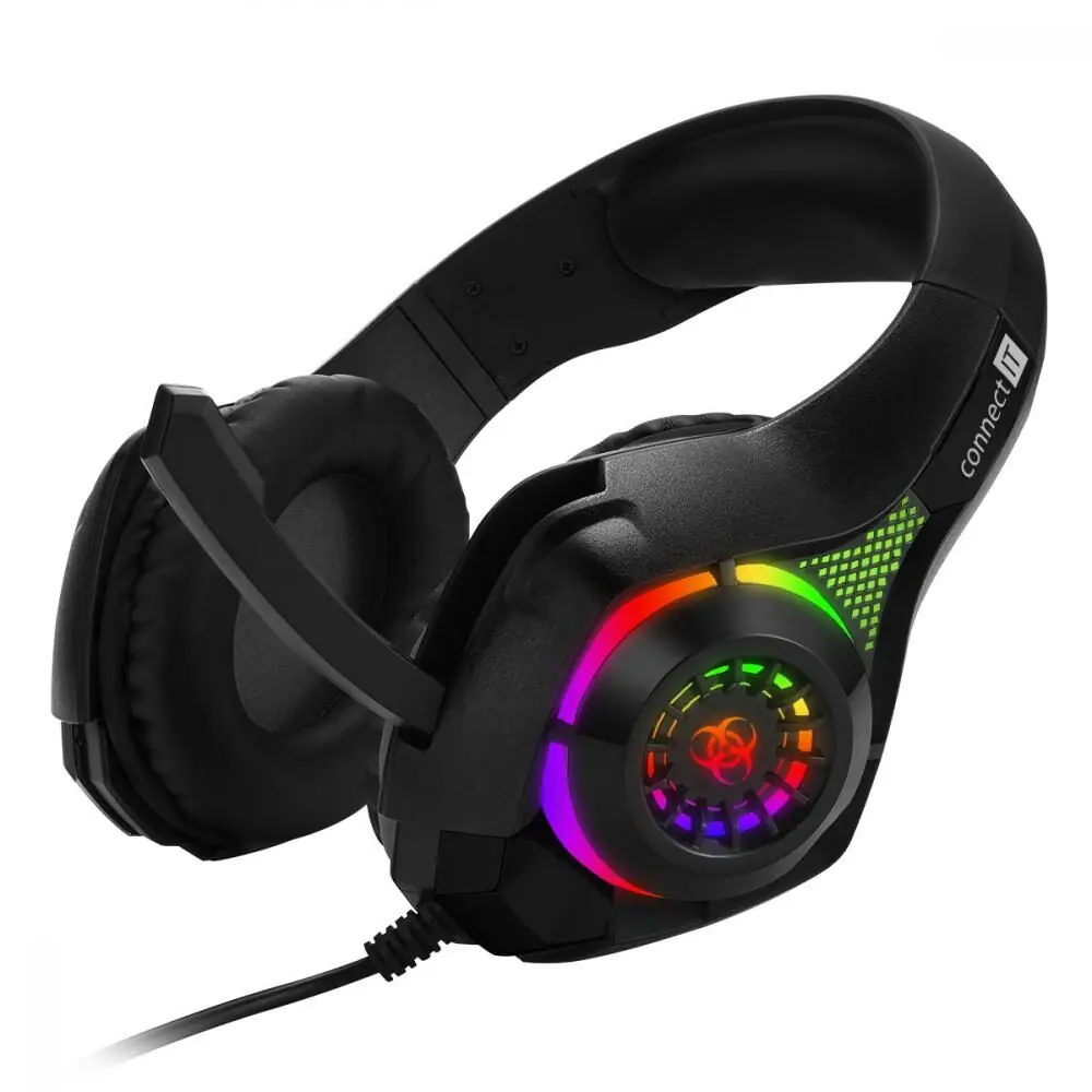 фото Навушники з мікрофоном Connect IT Biohazard RGB Black (CHP-4511-BK)