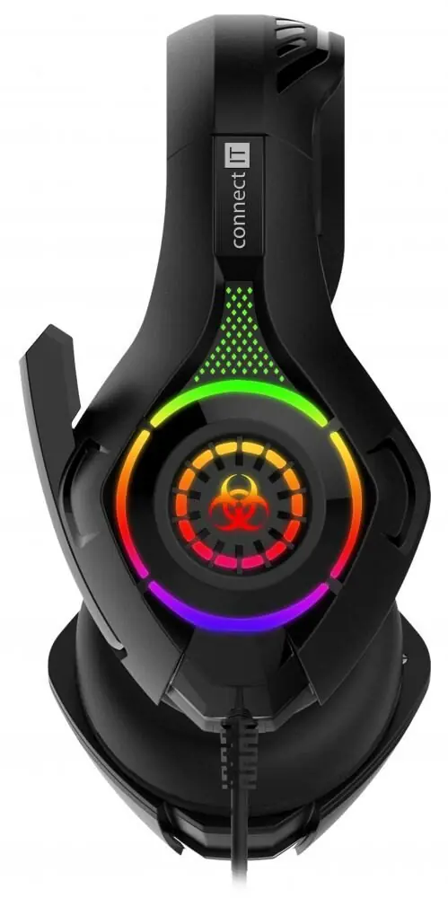 фото Навушники з мікрофоном Connect IT Biohazard RGB Black (CHP-4511-BK)