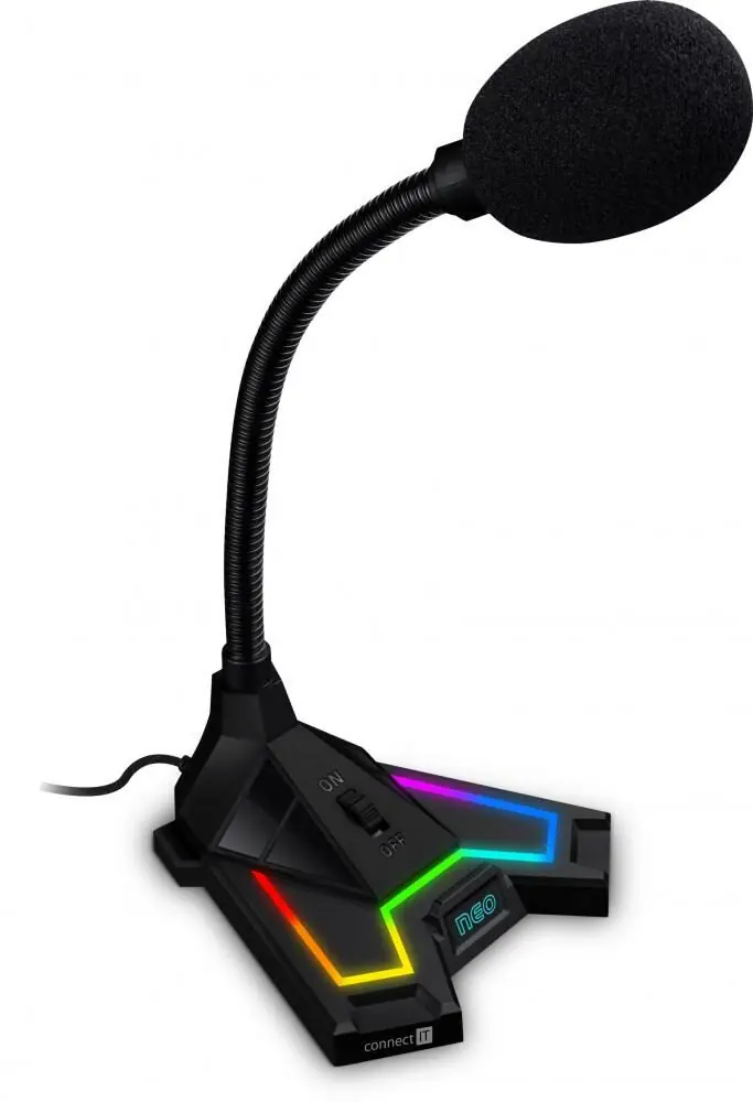 фото Мікрофон для ПК / для стрімінгу, підкастів Connect IT Neo RGB ProMIC Black (CMI-3590-BK)