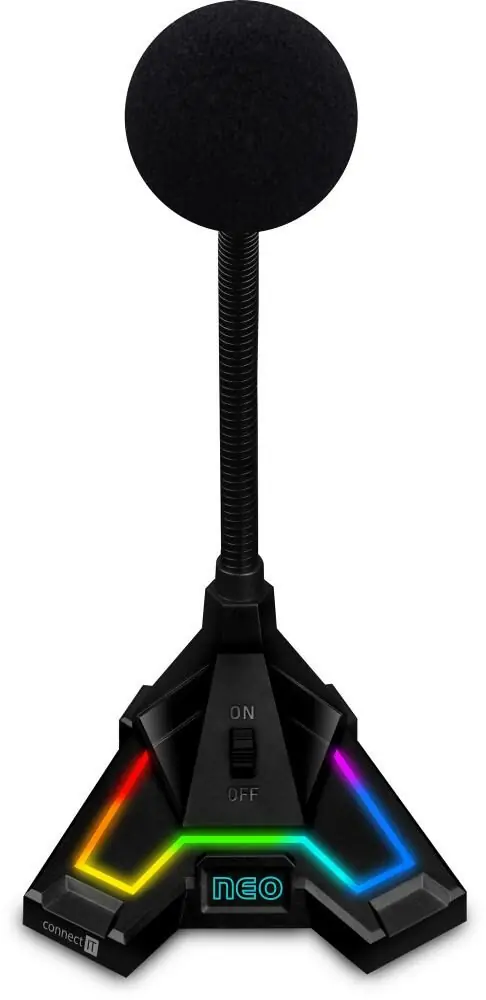 фото Мікрофон для ПК / для стрімінгу, підкастів Connect IT Neo RGB ProMIC Black (CMI-3590-BK)