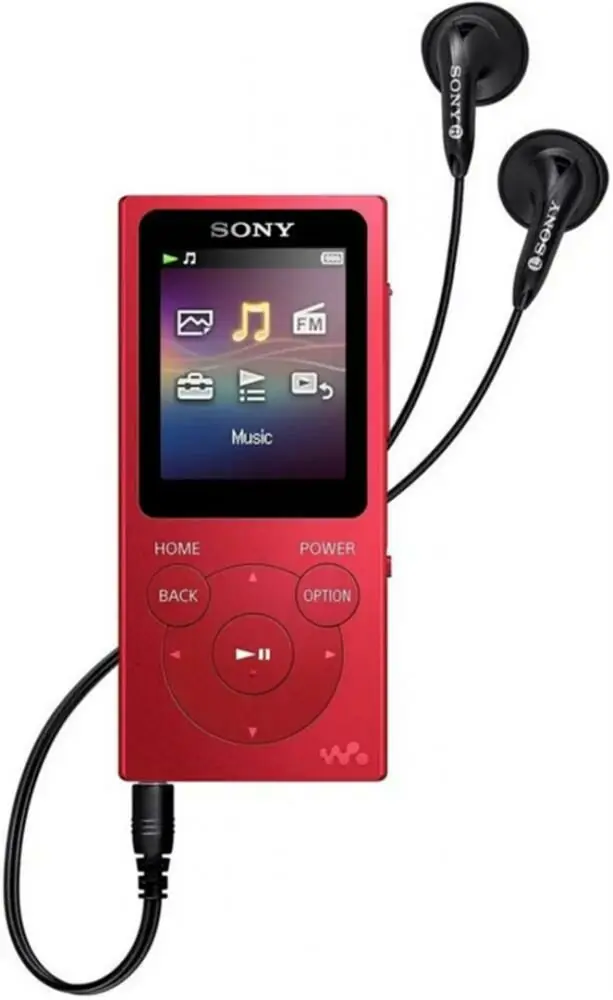 фото Компактний MP3 плеєр Sony NW-E394L Red