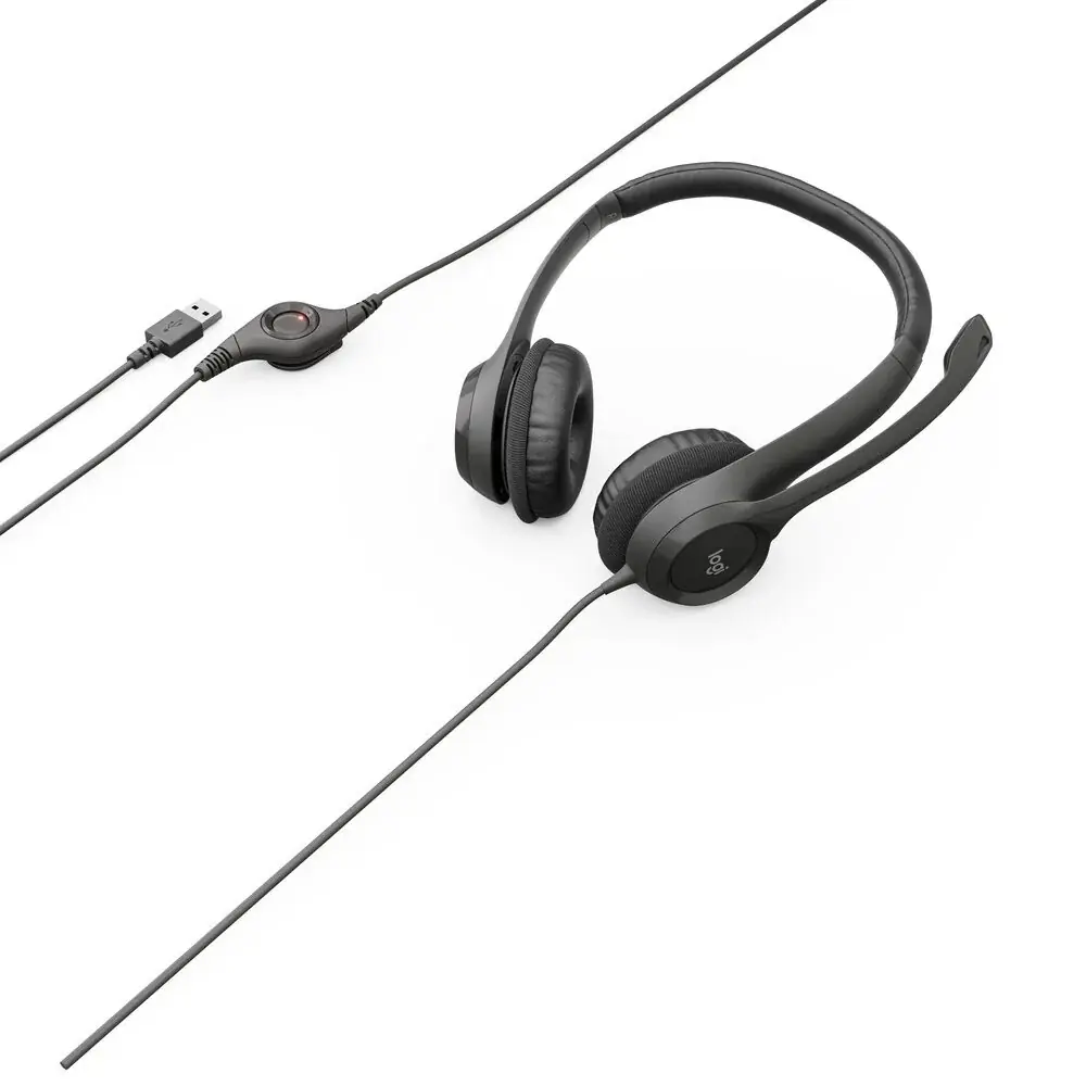фото Наушники с микрофоном Logitech H390 LGT-H390 Black (981-000310) 3