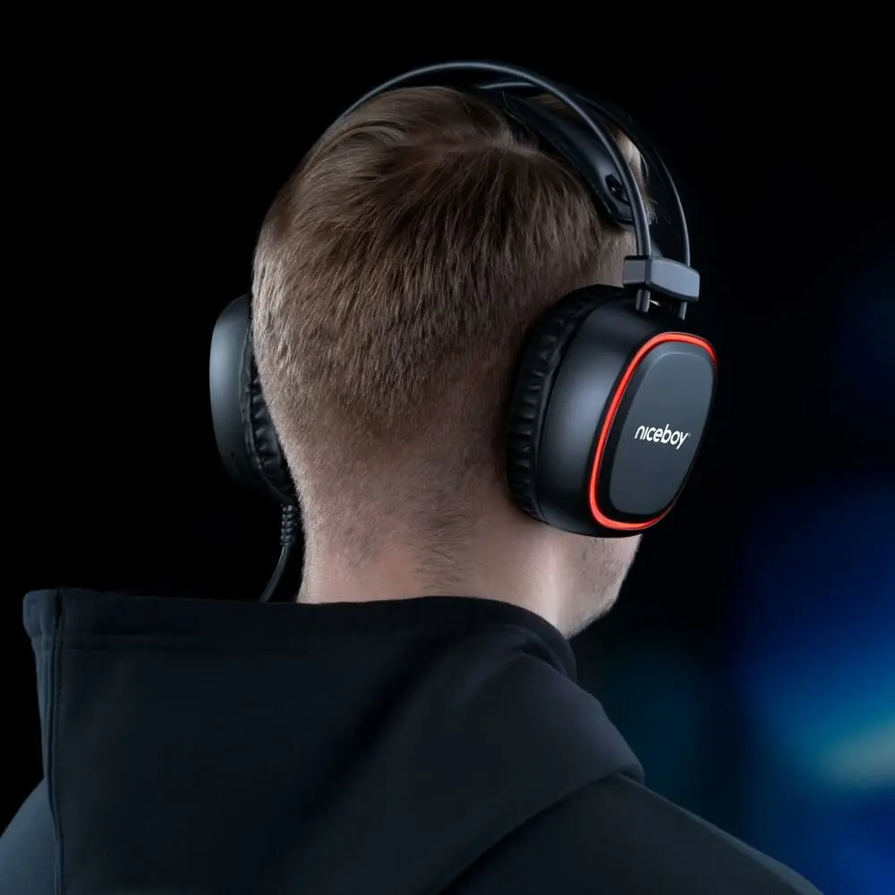 фото Навушники з мікрофоном Niceboy Cubix X330 Black