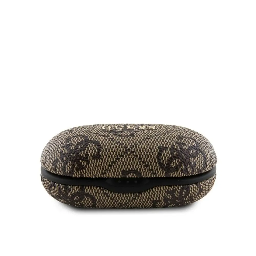 фото Навушники TWS Guess True Wireless 4G PU Logo Brown