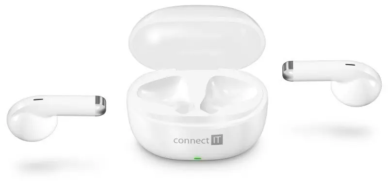 фото Навушники TWS Connect IT SonicBass White (CEP-1100-WH)