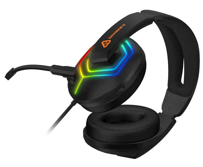 фото Навушники з мікрофоном Connect IT Biohazard Rainbow RGB Black (CHP-4600-BK)