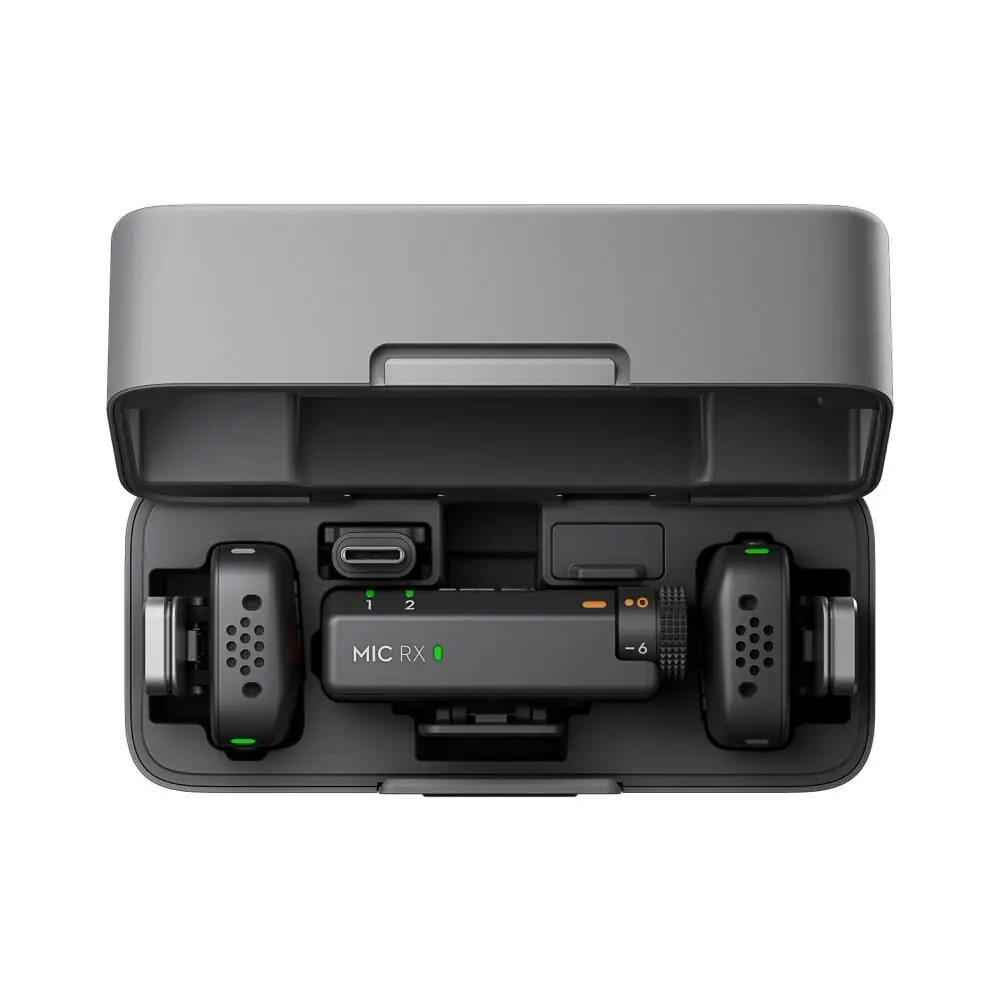 фото Мікрофонна радіосистема для фотокамери, для смартфона DJI Mic Mini 2TX + 1RX + Charging Case (CP.RN.00000433.01)