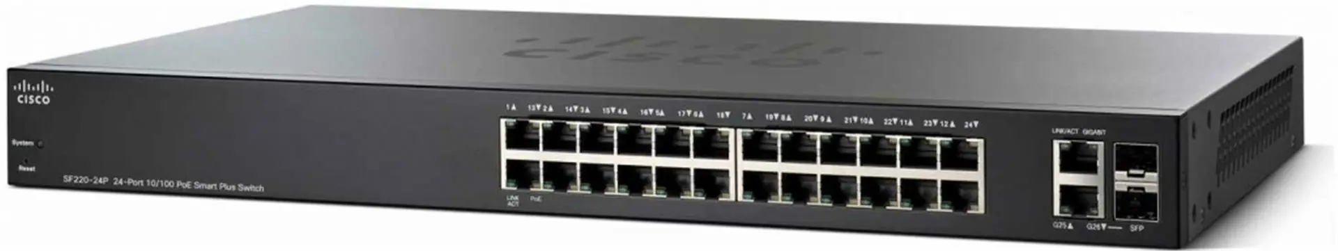 фото Комутатор керований Cisco SF220-24P-K9