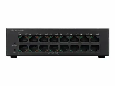 фото Комутатор некерований Cisco SF110D-16HP