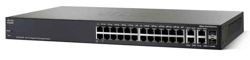 фото Комутатор керований 3-го рівня Cisco SG350-28P-K9