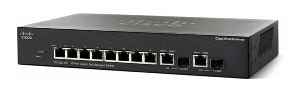 фото Комутатор керований 3 рівня Cisco SG355-10P-K9-EU