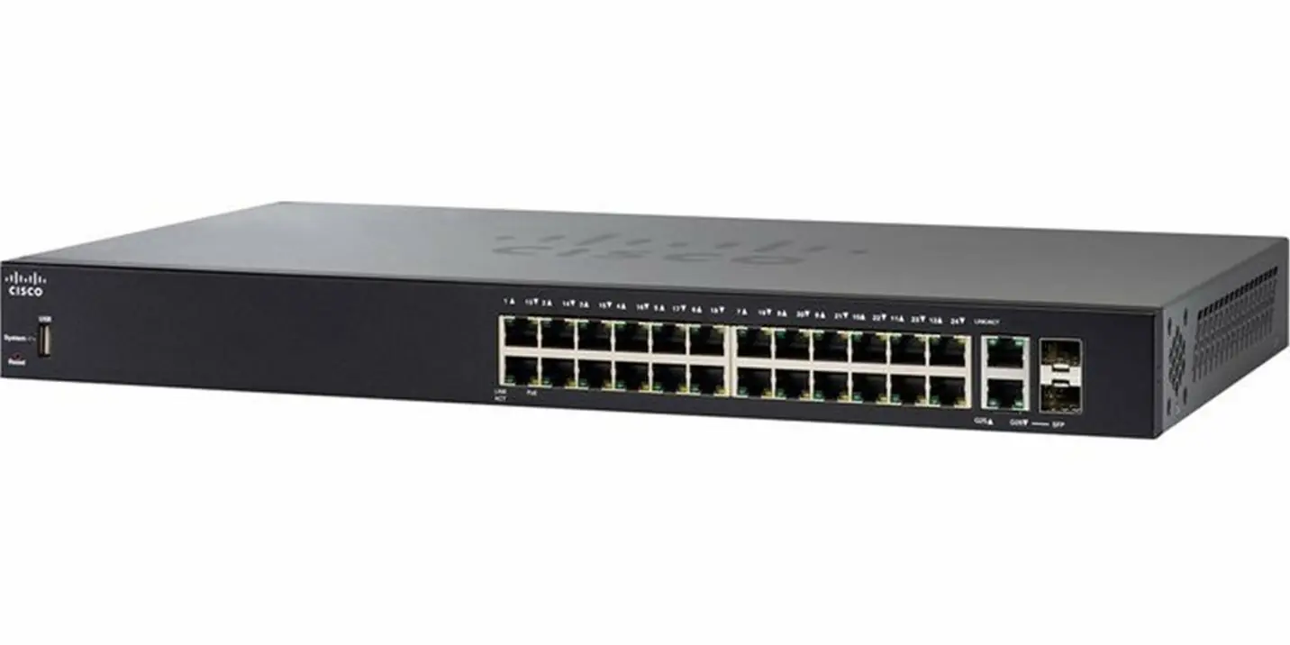 фото Комутатор керований 3 рівня Cisco SF250-24-K9